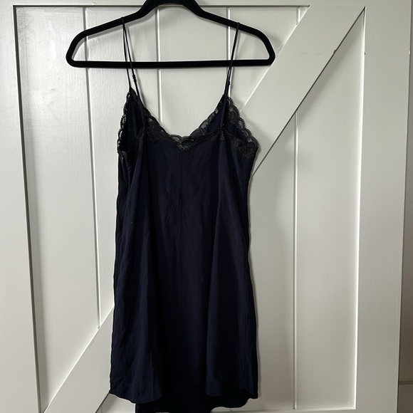 Wilfred Navy with Black Lace Slip Dress - Picture 10 of 11